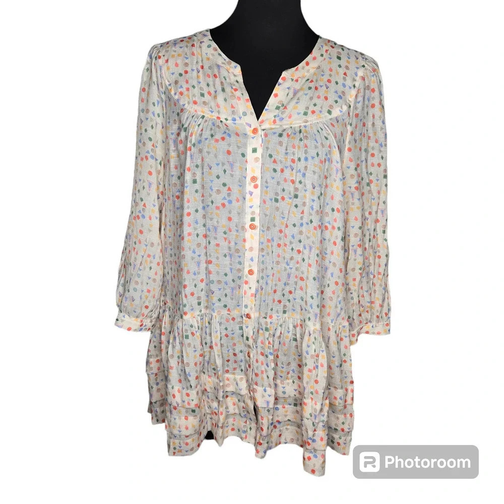 Anthropologie Maeve Paccia Button-down Tunic